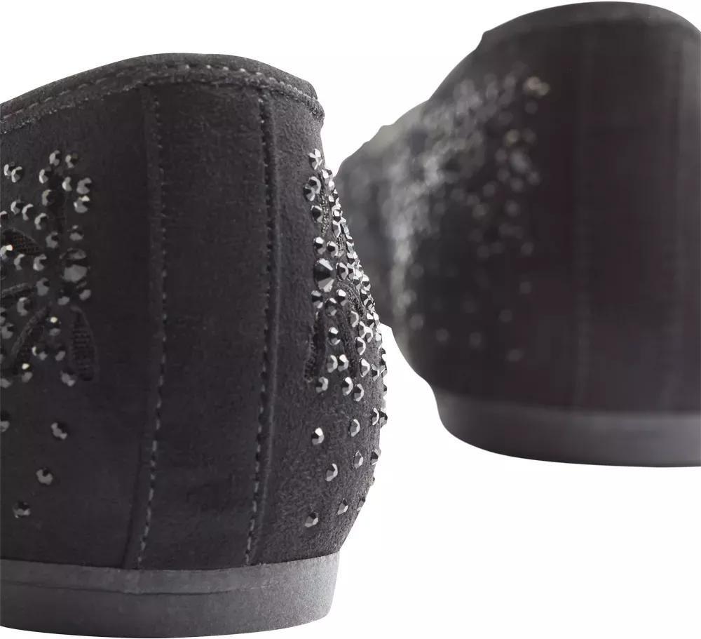 Black Embroidered Ballerinas, , large image number 5