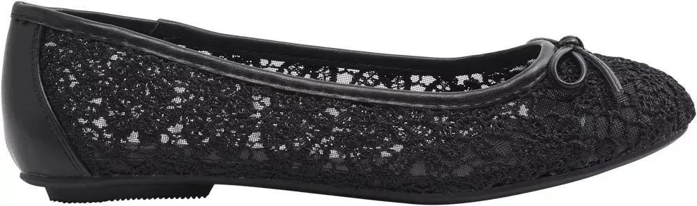 Black Hollow Embroidery Ballerinas, , large image number 2