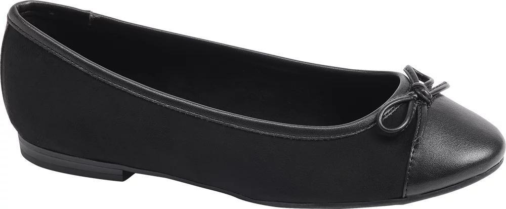 Black Ballerinas With A Shiny Toe, , large image number 0