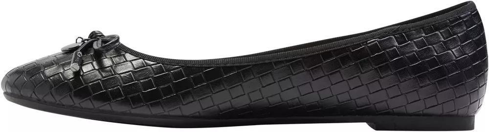 Black Textured Ballerinas, , large image number 3