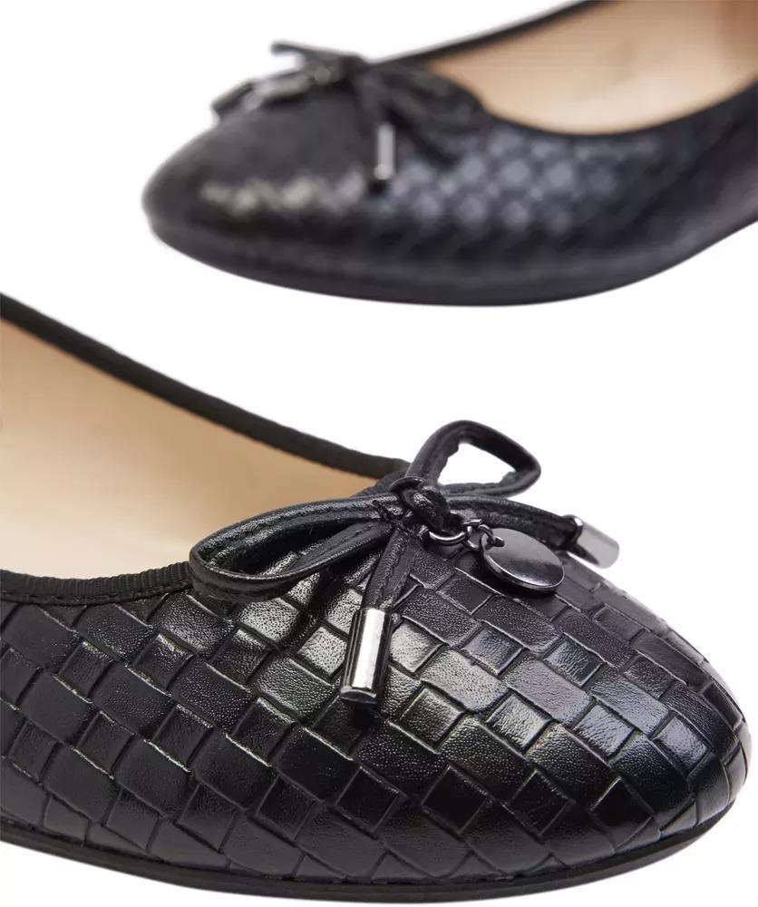 Black Textured Ballerinas, , large image number 6