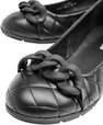 Graceland - Black Textured Ballerinas