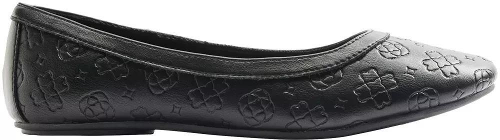 Black Textured Ballerinas, , large image number 2