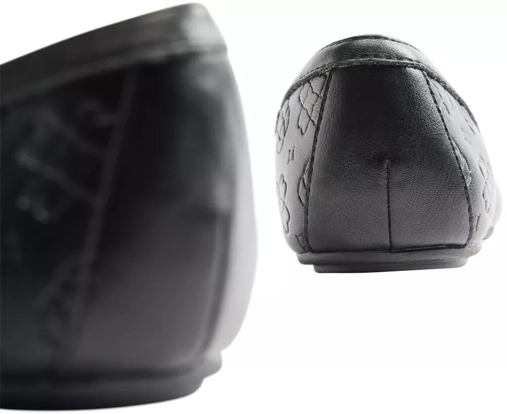 Black Textured Ballerinas, , large image number 5