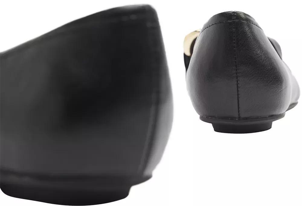 Black Leather Ballerinas, , large image number 5