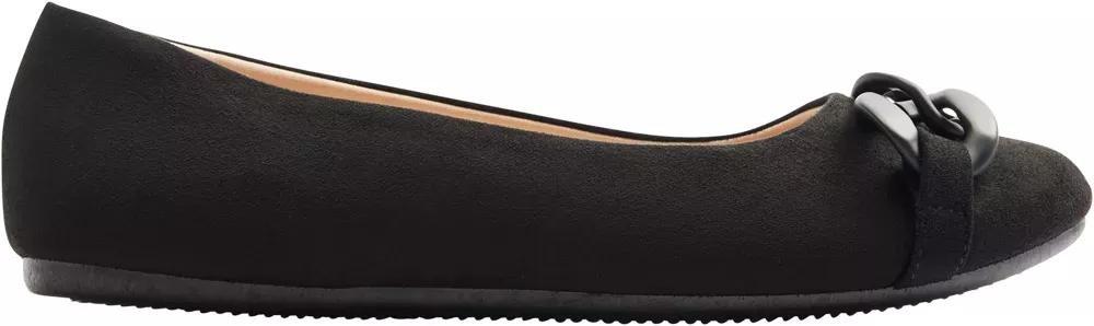 Black Chain Detailed Ballerinas, , large image number 2