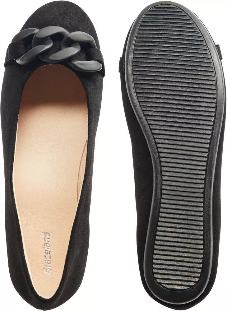 Black Chain Detailed Ballerinas, , large image number 4