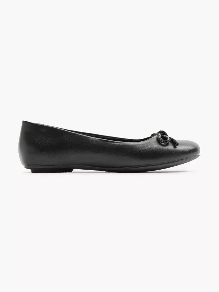 Black Slip On Ballerinas, , large image number 0