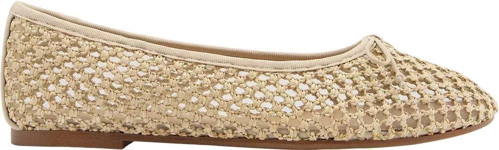 Beige Openwork Ballerinas, , large image number 1