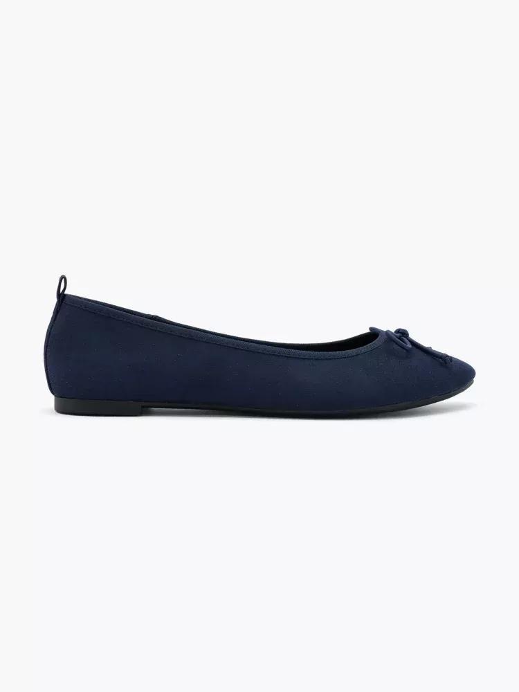 Navy Bow Detail Ballerinas, , large image number 0