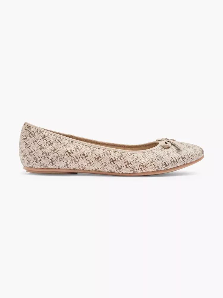 Beige Slip On Ballerinas, , large image number 0