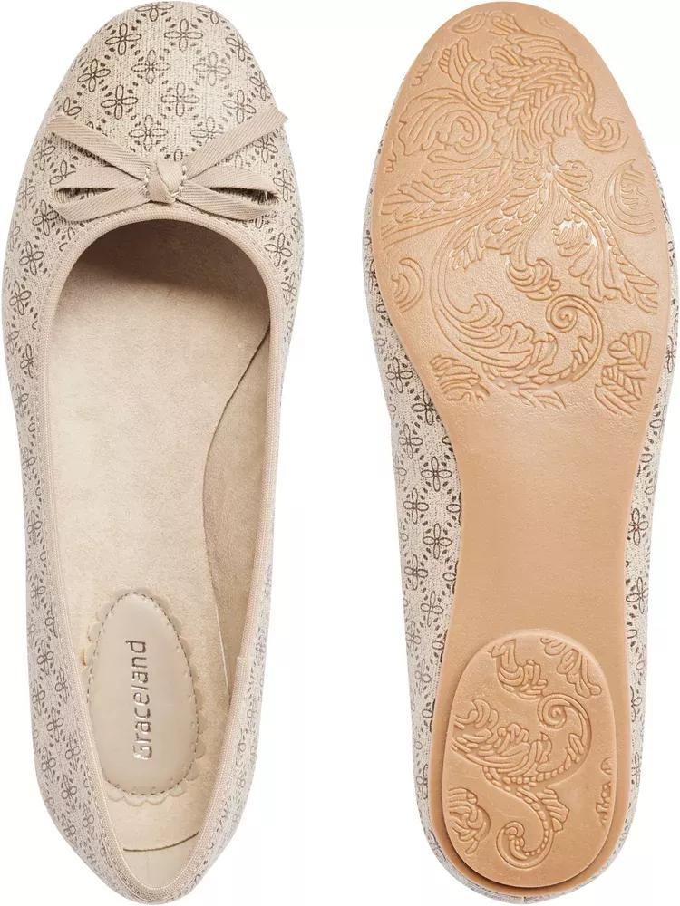 Beige Slip On Ballerinas, , large image number 4