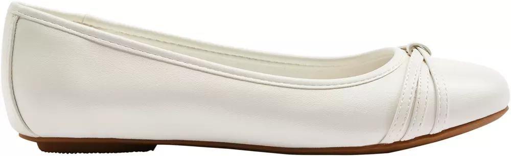 White Strap Detailed Ballerinas, , large image number 1