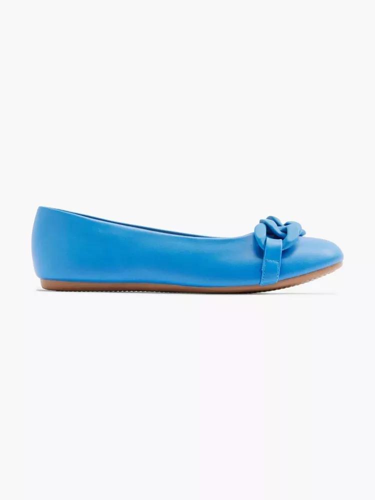 Blue Chain Detailed Ballerinas, , large image number 0