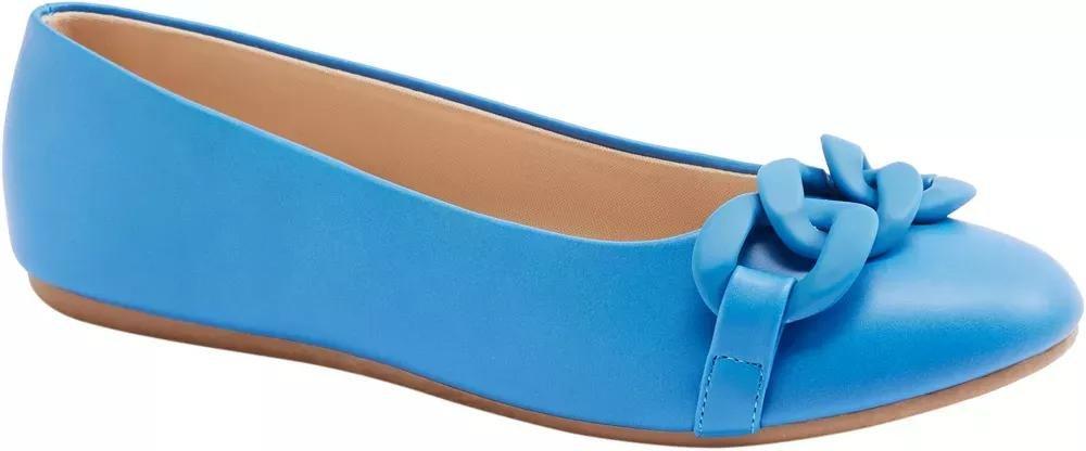 Blue Chain Detailed Ballerinas, , large image number 1