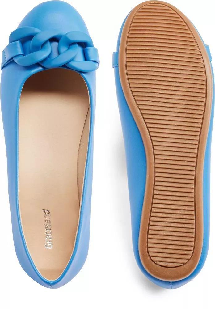 Blue Chain Detailed Ballerinas, , large image number 4