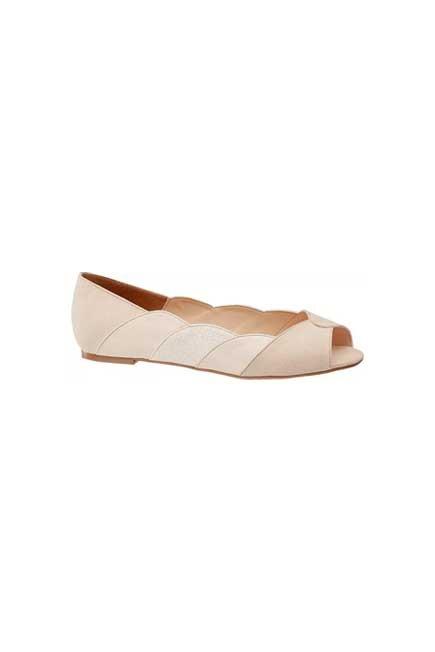 Beige Flat Ballerinas, , large image number 0