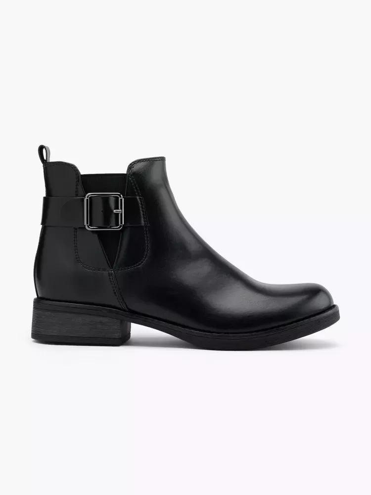 Graceland Black Buckle Detail Chelsea Boots Azadea UAE