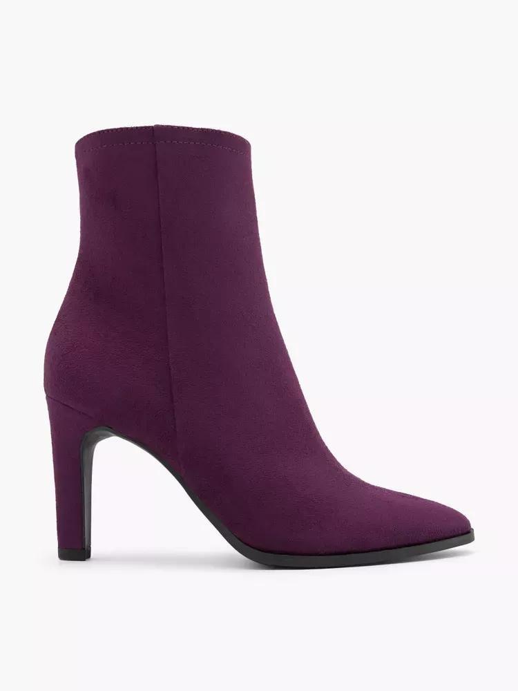 Purple Covered Mid-Heel Boots, No Color, large image number 0