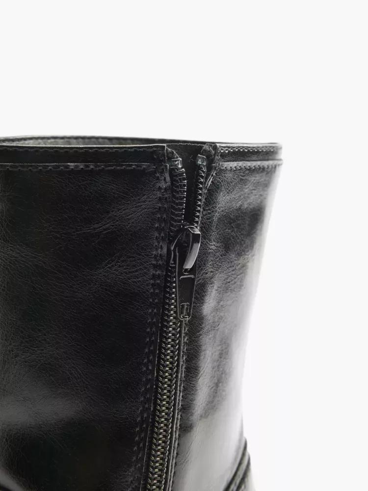 Black Zippered Ankle Boots, , large image number 4