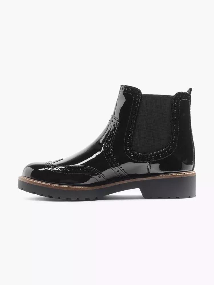 Black Slip-On Ankle Boots, , large image number 1