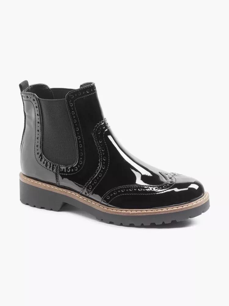 Black Slip-On Ankle Boots, , large image number 5