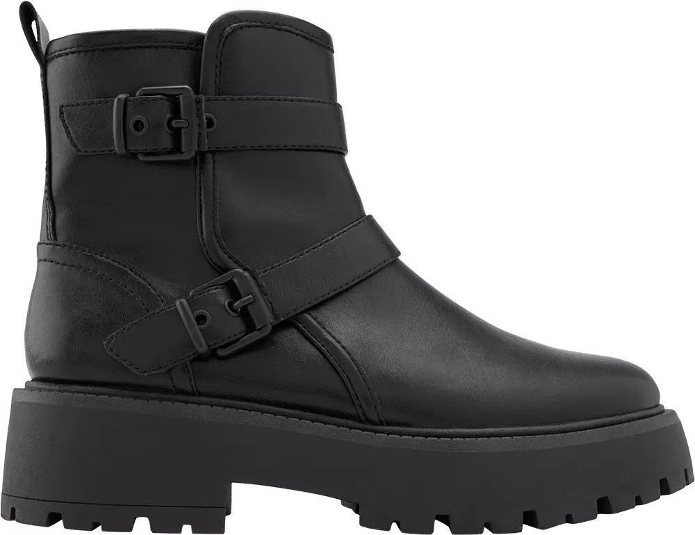 Black Buckle Straps Boots, , large image number 1