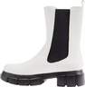CTW - White High Chelsea Boots On A Black Sole