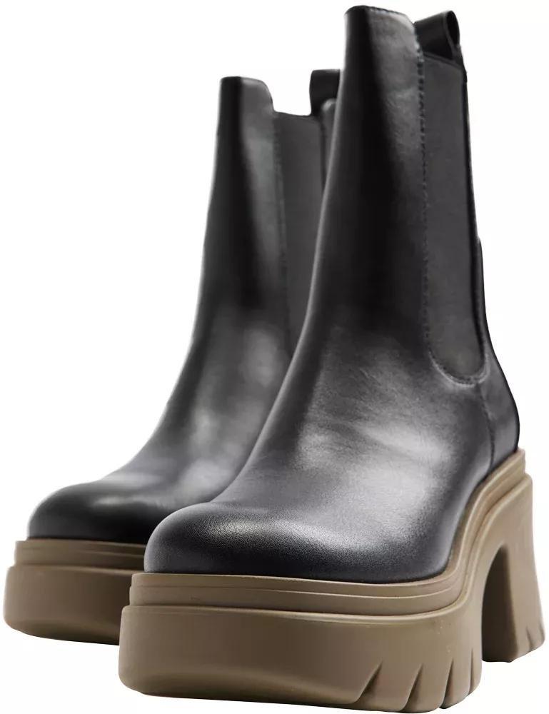 Black Block Heel Ankle Boots, , large image number 6