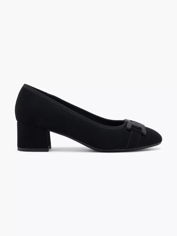 Black Slip-On Heels, , large image number 0