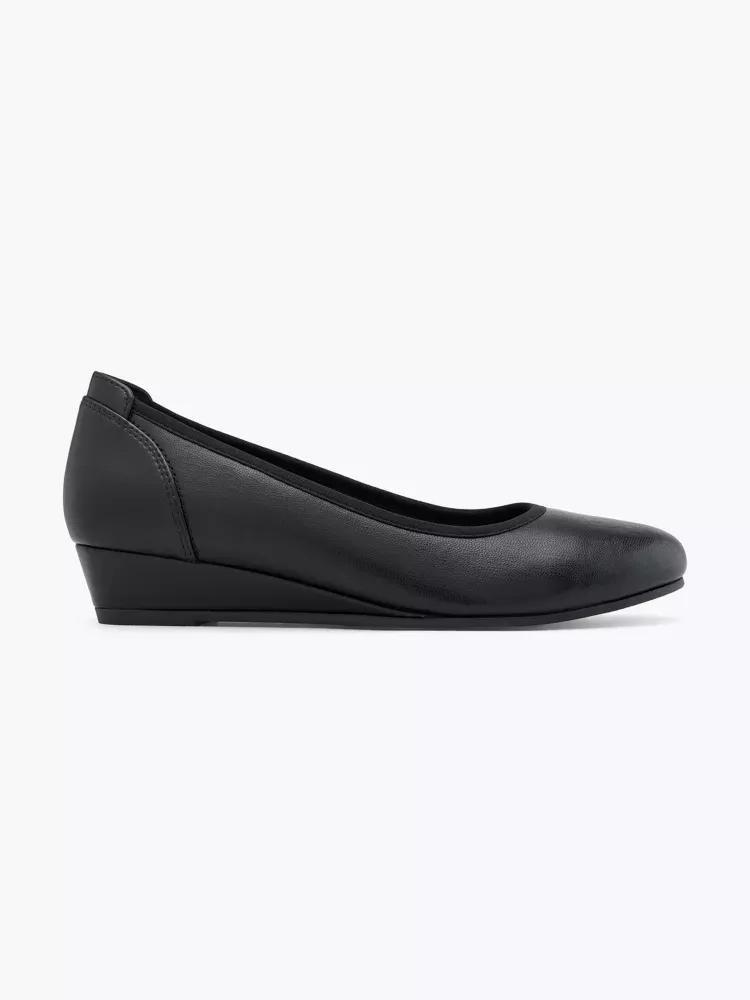 Black Heeled Ballerinas, , large image number 0