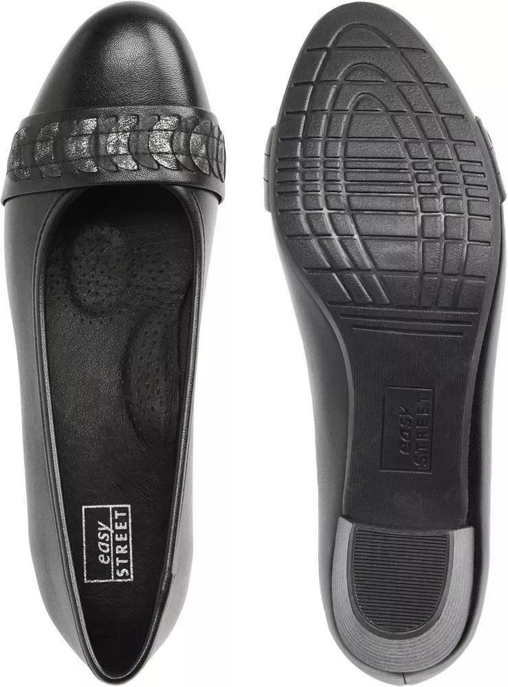 Black Slip On Comfort Shoes, , large image number 4