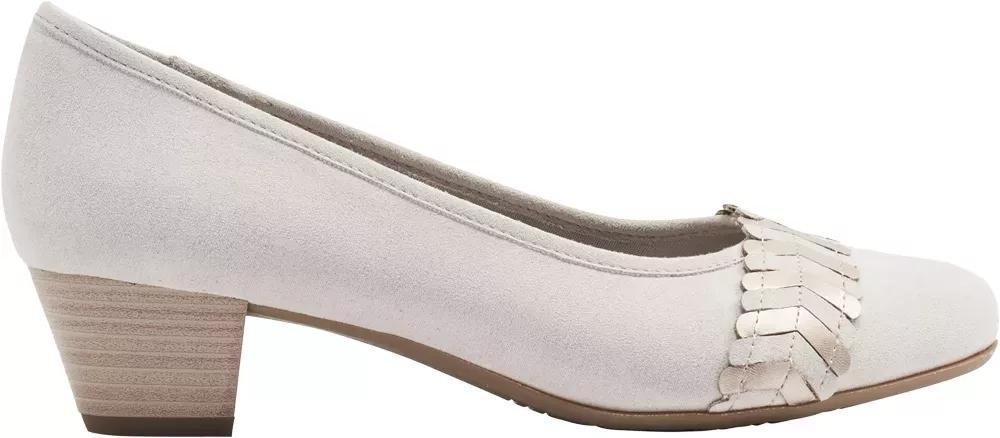 Beige Metallic Court Heel, , large image number 2