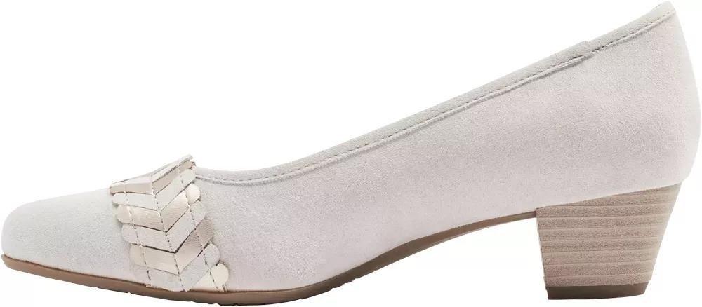 Beige Metallic Court Heel, , large image number 3