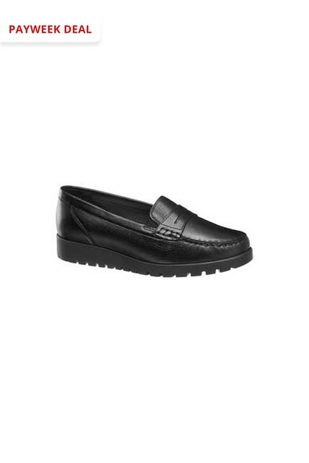 Medicus - Black Leather Loafers, women
