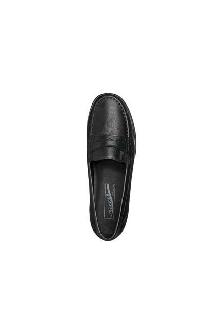 Black Leather Loafers, women, , large image number 1