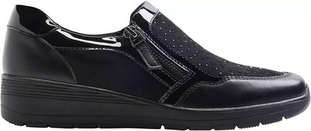 Easy Street - Black Comfort Sneaker