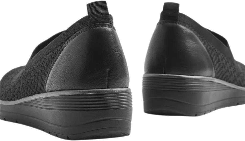 Black Comfortable Shoes With A Leather Insole, , large image number 5