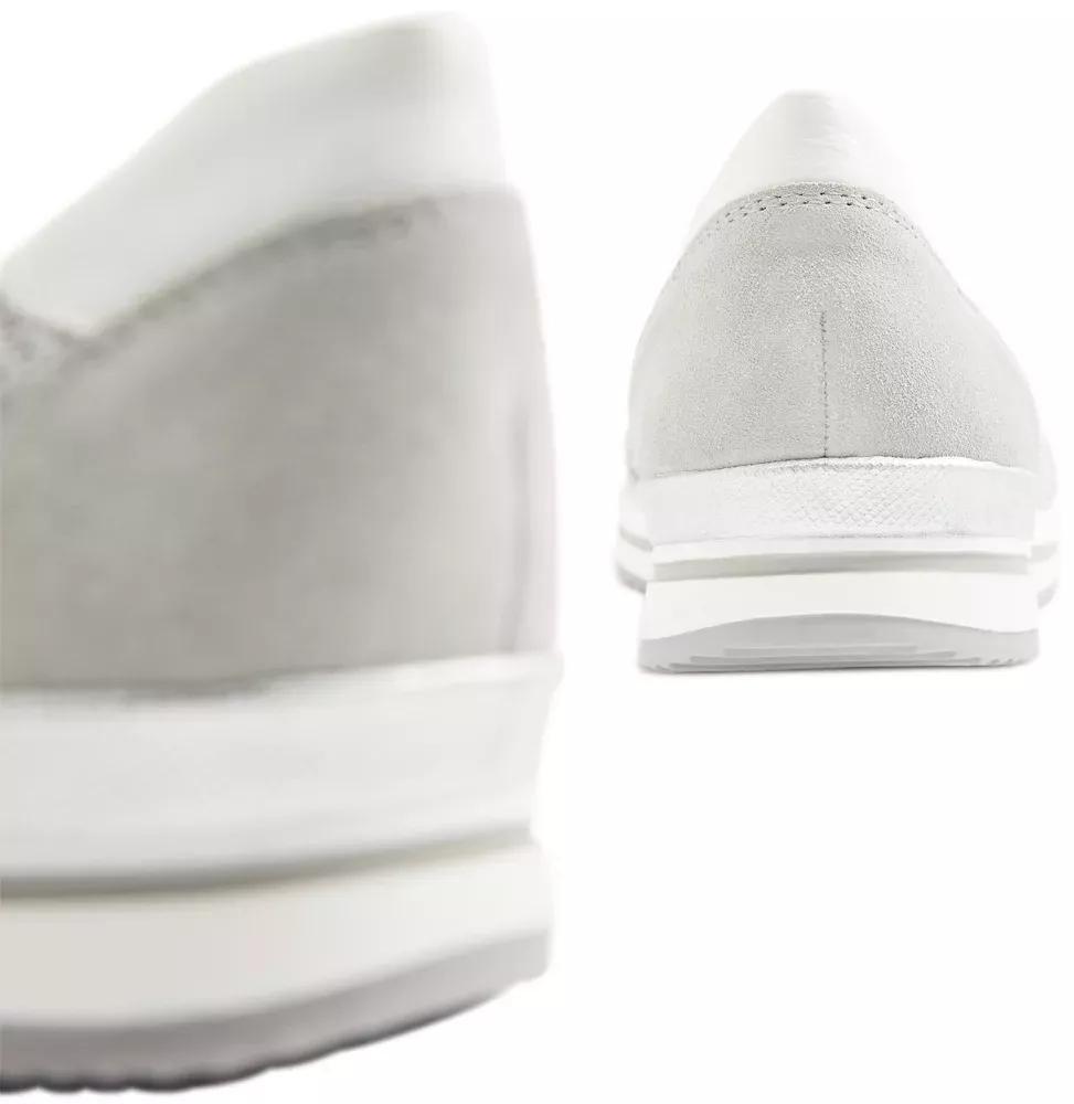 Grey Fabric Slip-On Loafers, , large image number 5