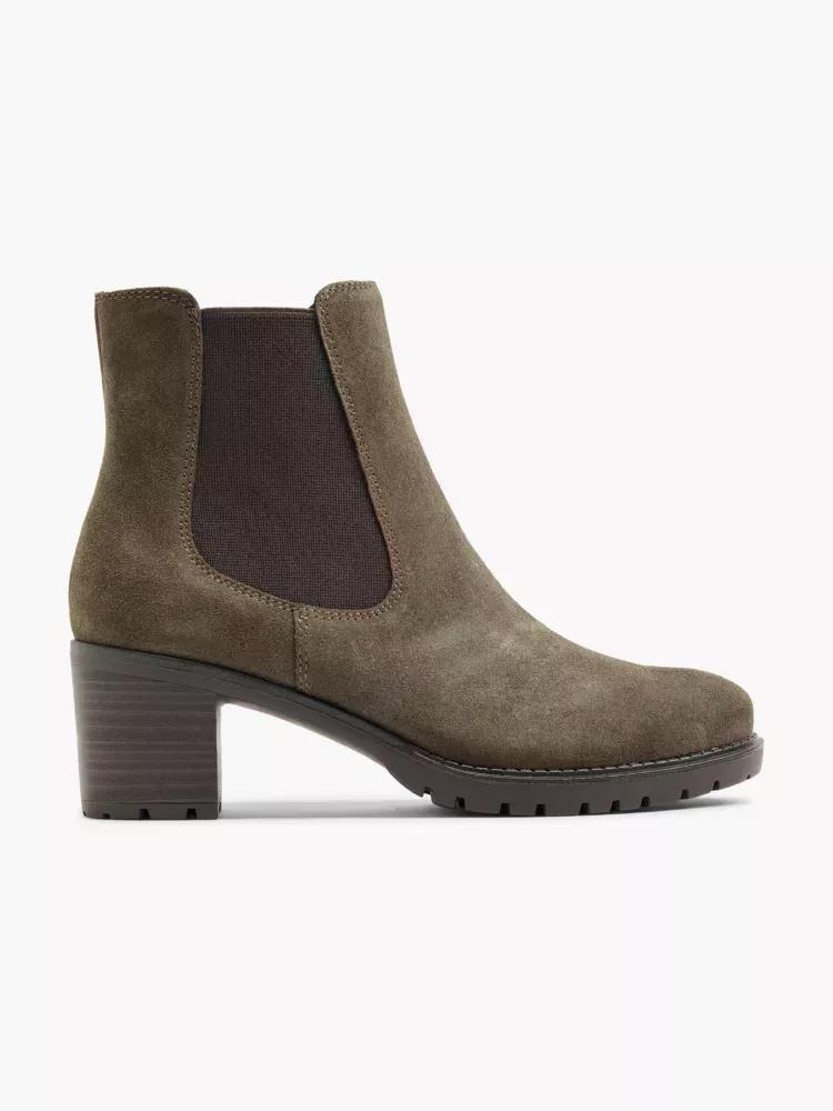 Brown Block Heel Chelsea Boots, , large image number 0