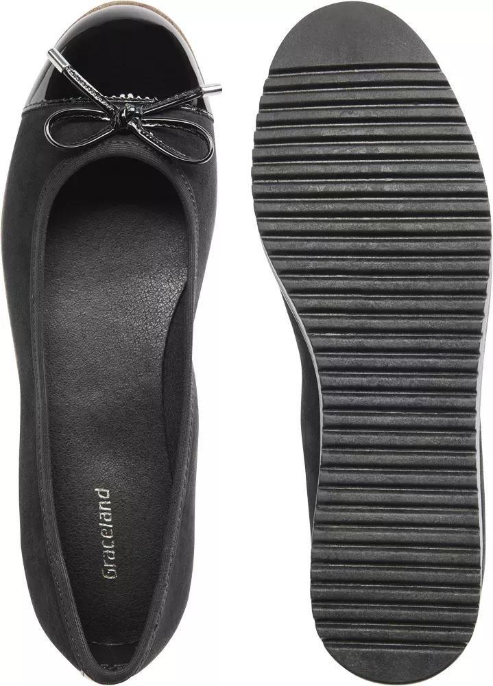 Black Slip On Flats, , large image number 4