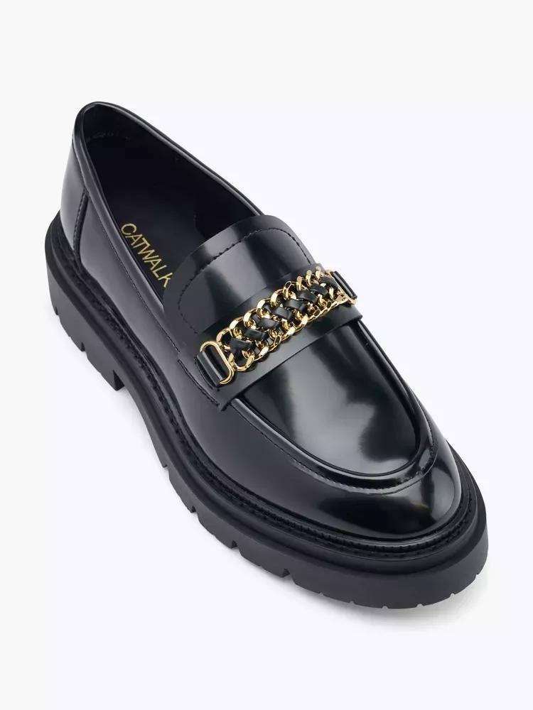 Black Chunky Loafers, , large image number 1