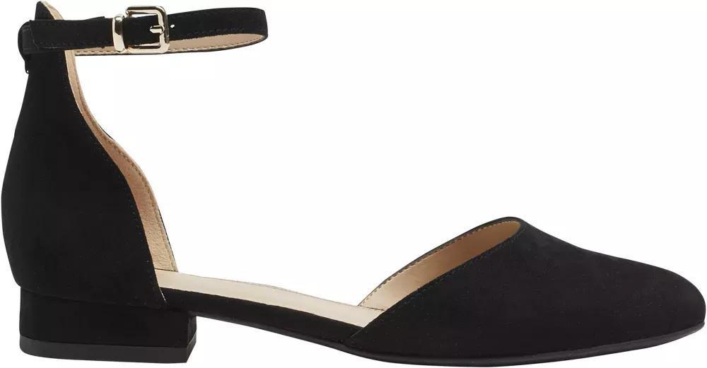 Black Ankle Strap Ballerinas, , large image number 2