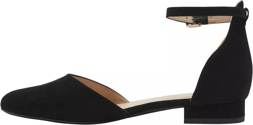 Graceland - Black Ankle Strap Ballerina Flats