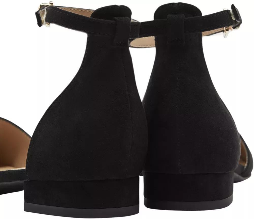 Black Ankle Strap Ballerinas, , large image number 5