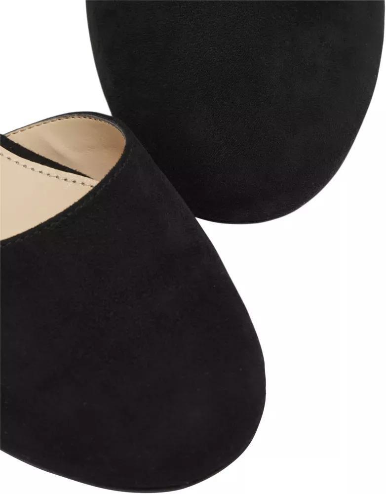 Black Ankle Strap Ballerinas, , large image number 6