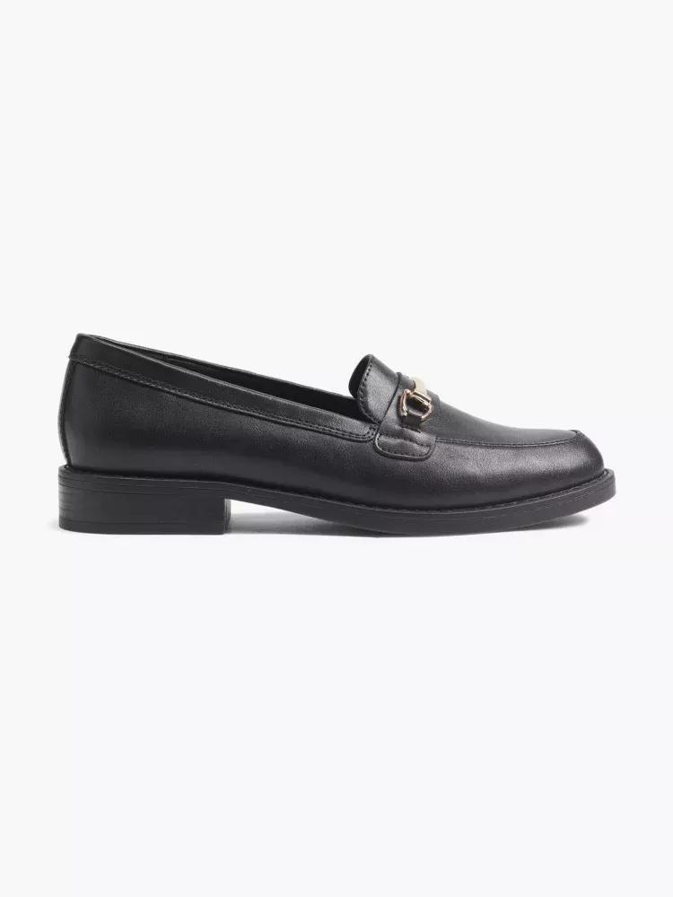 Black Leather Moccasin, , large image number 0