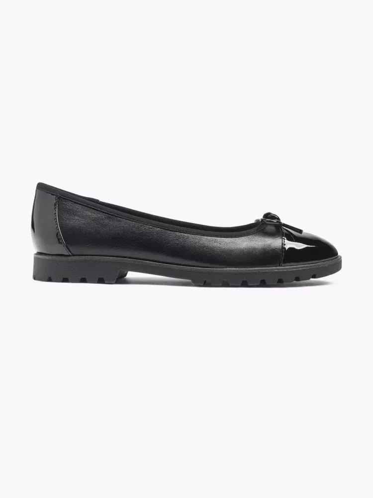 Black Bow Ballerina Shoe, , large image number 0