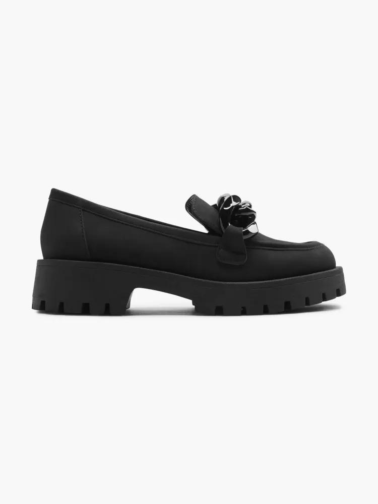 Black Bow Detail Loafers, , medium