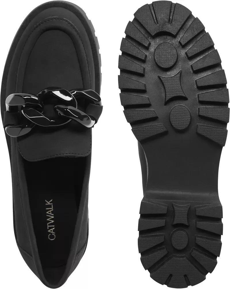 Black Bow Detail Loafers, , large image number 4